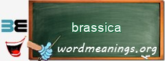 WordMeaning blackboard for brassica
